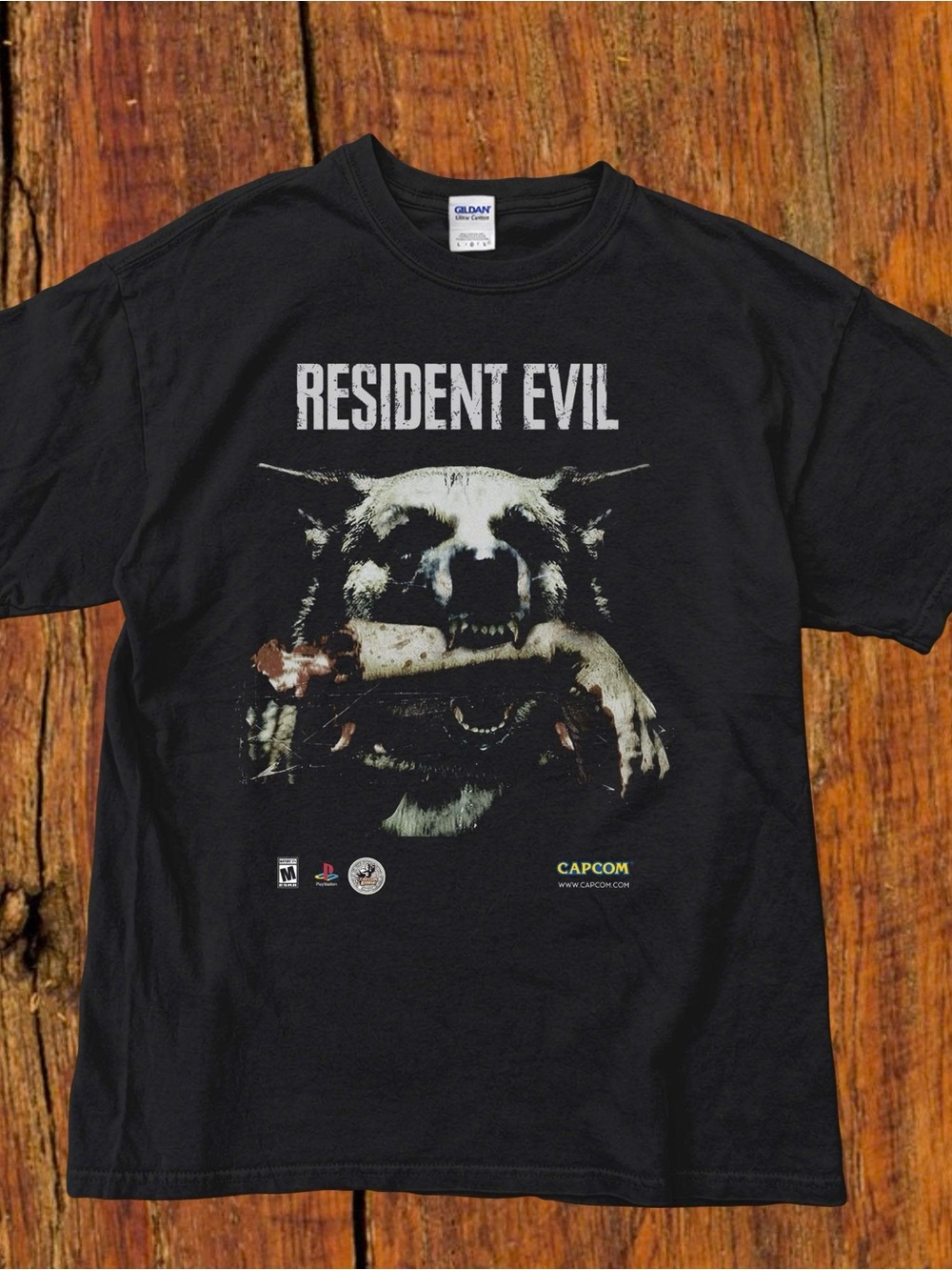 Gildan Black Resident Evil Dog Graphic Tee